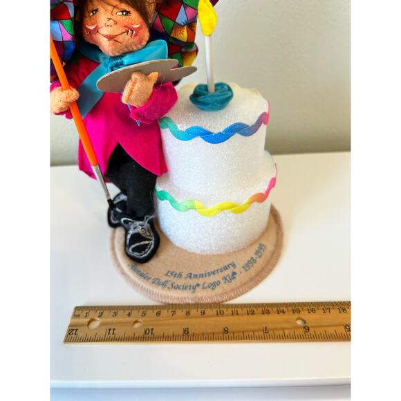 Vintage Annalee Doll Society Logo Kid 15th Anniversary Doll 1998-1999 - Picture 8 of 9